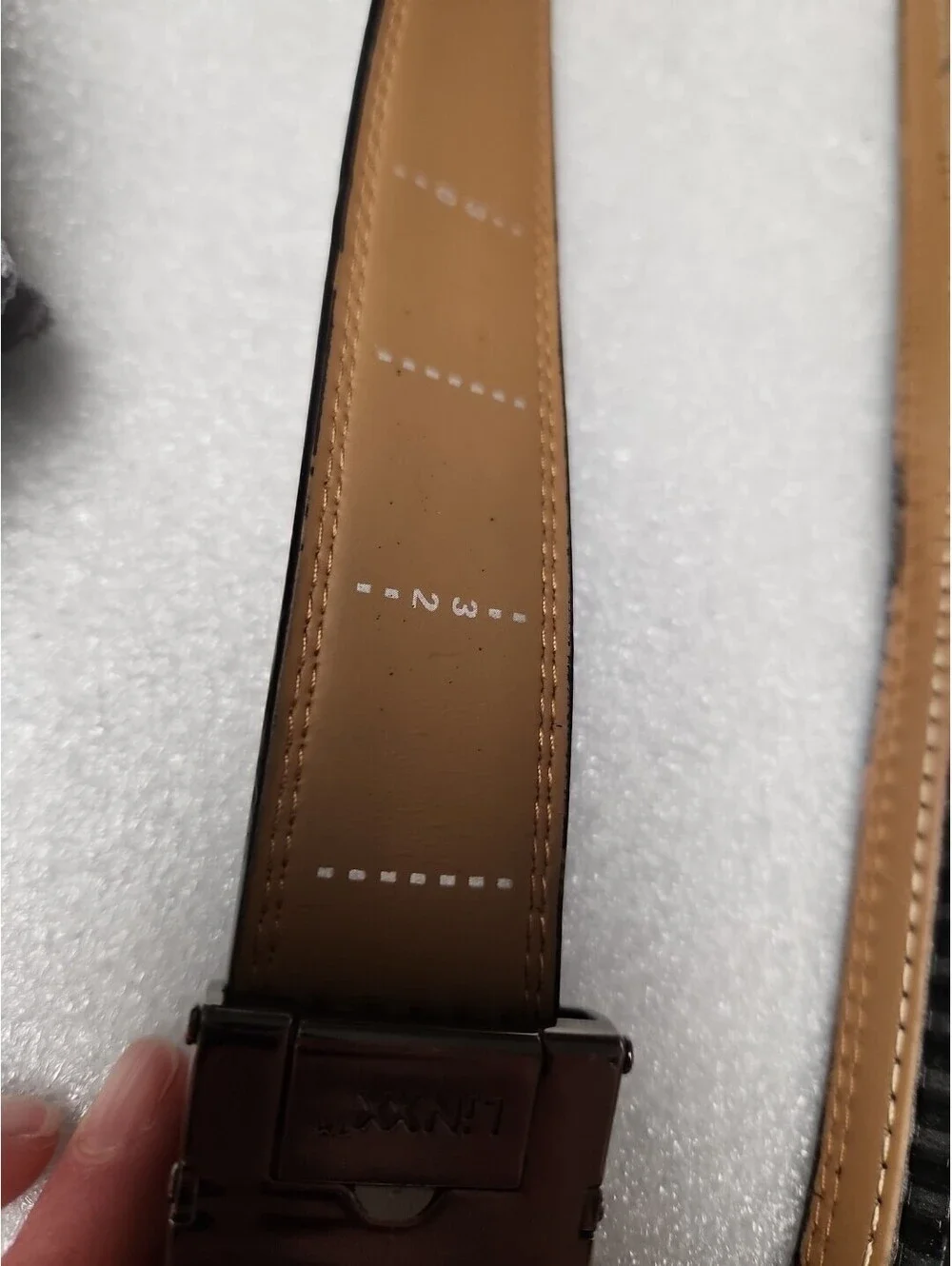 Mio Marino Men's Italian Leather Black Belt Sz 32!.